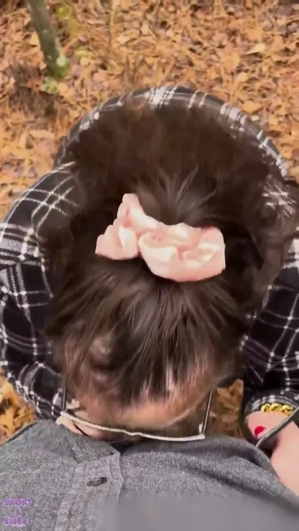 Fucking Around In The Forest | amateur blowjob bbw doggy style risky sex public outdoors