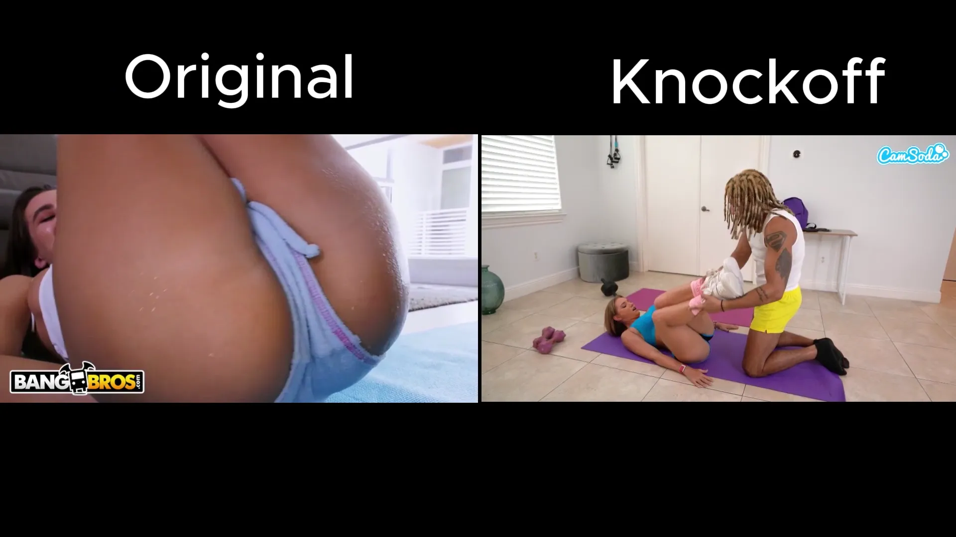 Lana Rhoades – Yoga w/Chad White (original vs parody)