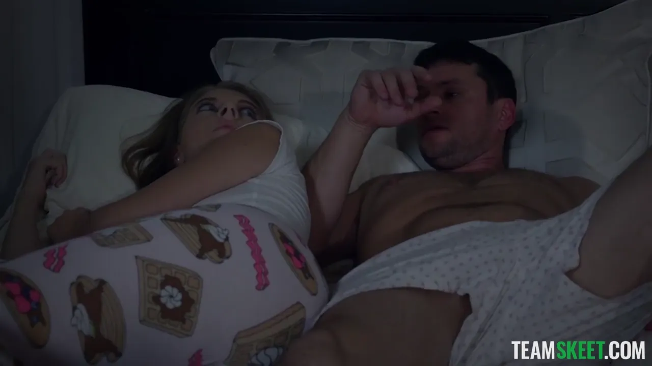 Young Girl Surprises Boyfriend with Oral Fun While Friend Sleeps