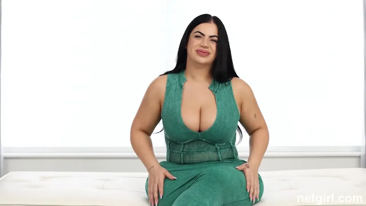 Curvy Brunette Bombshell with Big Breasts Ready for Action
