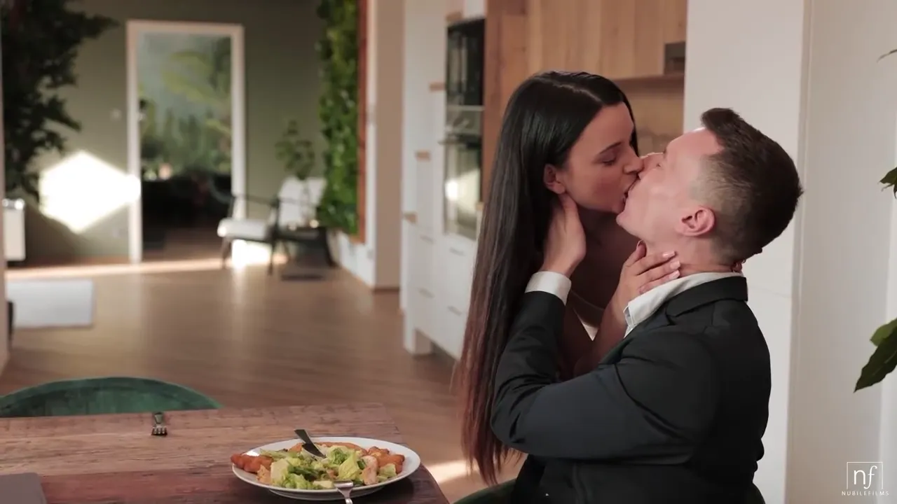 Brunette Tempts with a Sweet Treat: Exploring New Pleasures