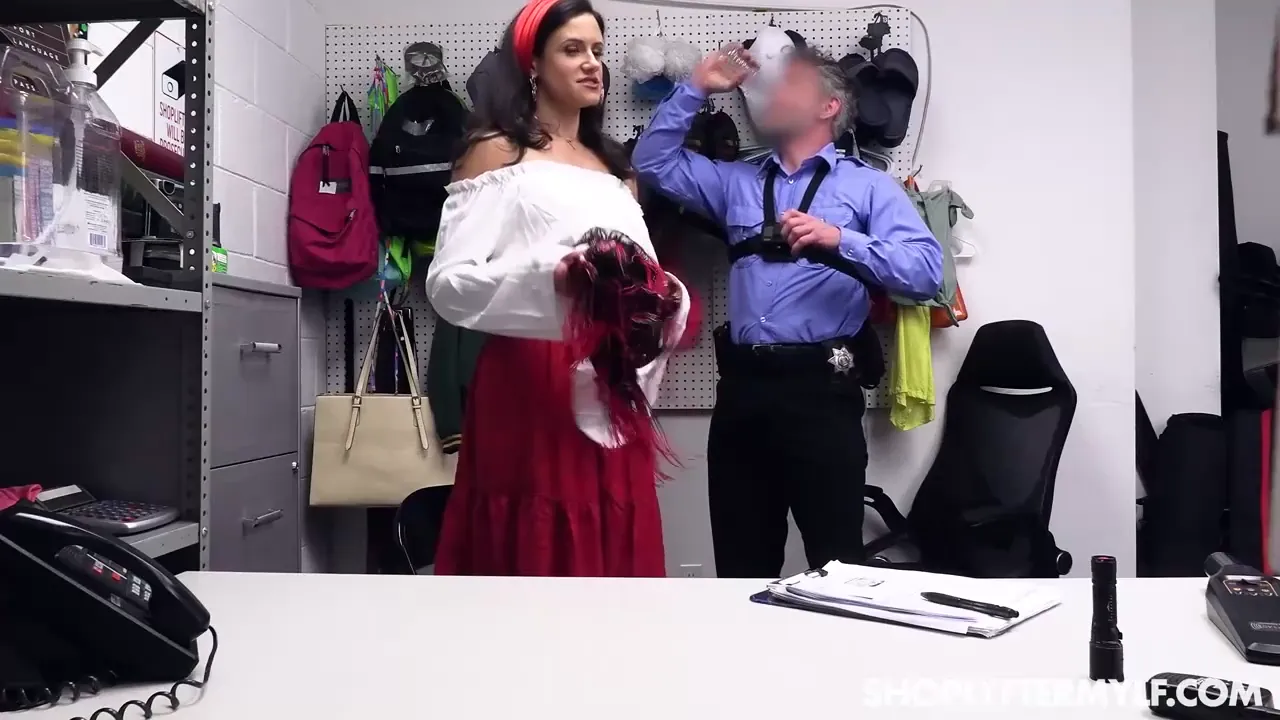 Busty MILF Pleases Store Security Guard in Exchange for Favor