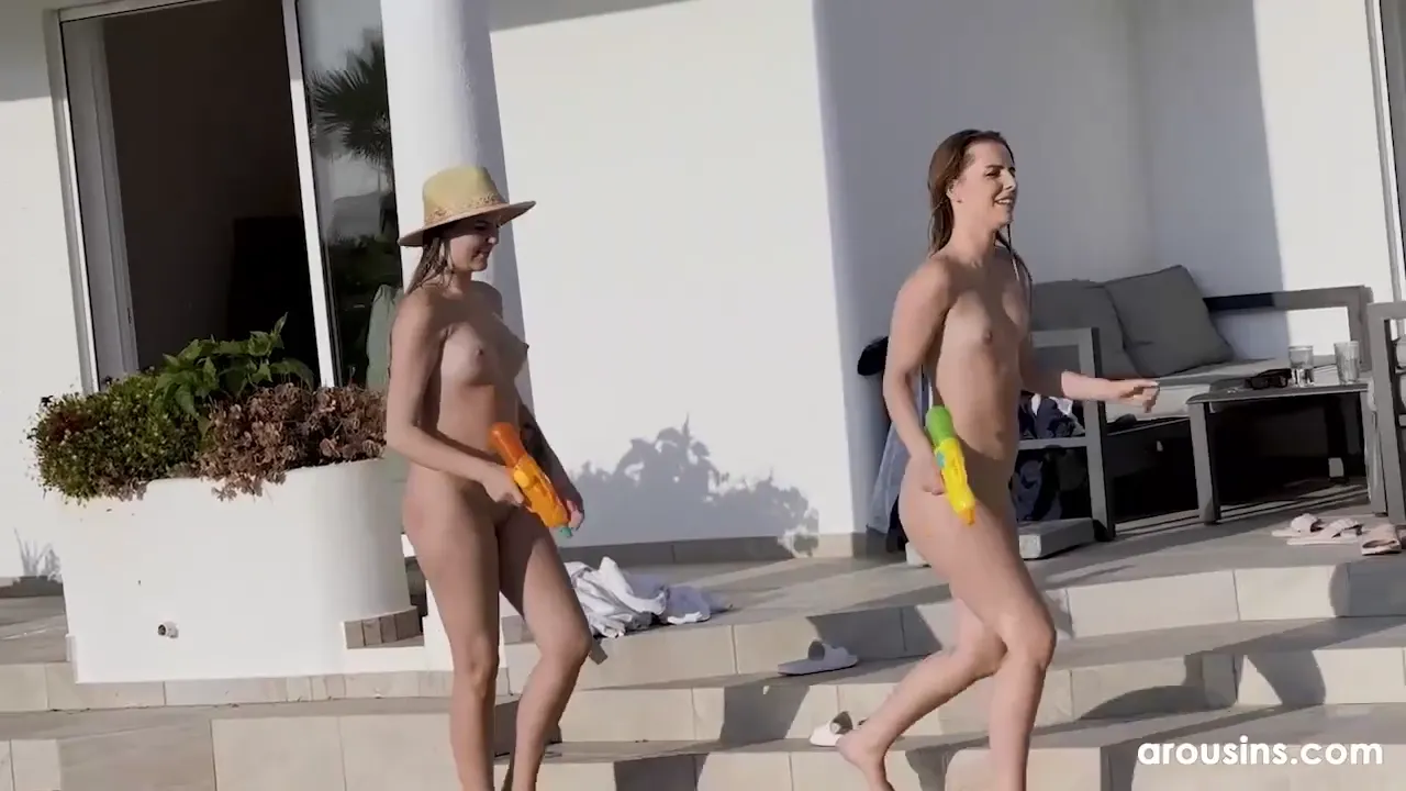Young Beauties Enjoying Outdoor Fun in the Nude