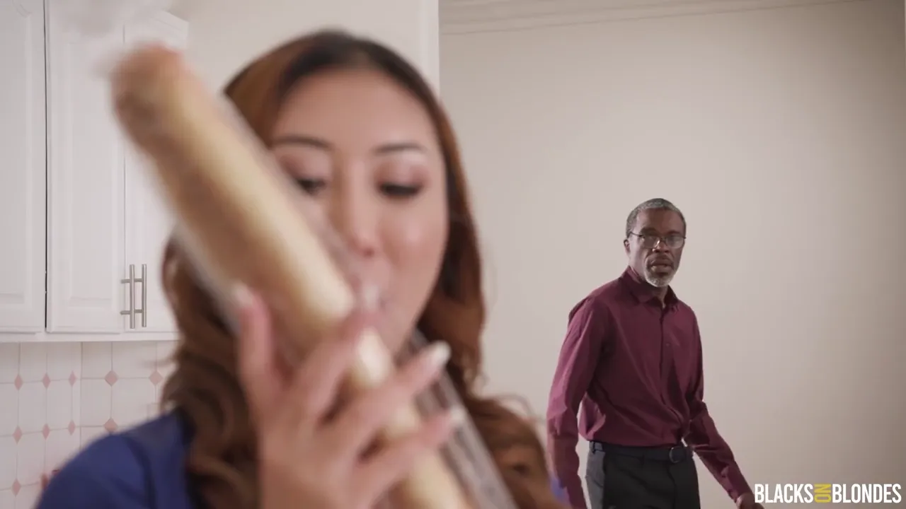 Asian Beauty Delivers Intense Blowjob and Rides Interracial Experience