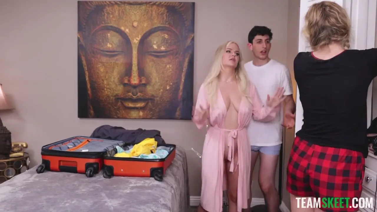 Step-Sisters Indulge in a Wild Encounter with Their New Brother