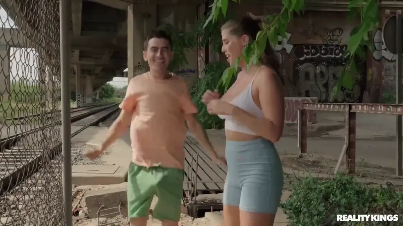 Busty Beauty Gives a Hot Blowjob and Gets It in the Alley