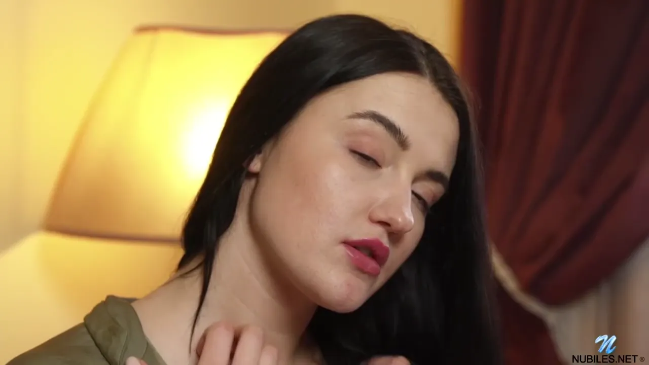 Young Solo Beauty Explores Pleasure with Fingers