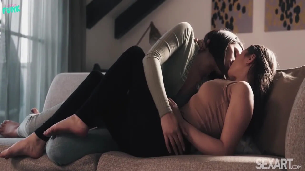 Tender Lesbian Lovers Share Passionate Moments Together