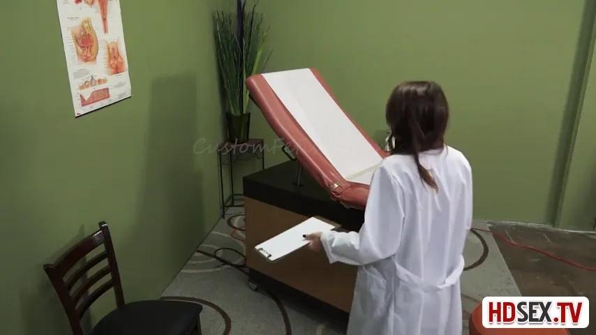 Seductive Hospital Encounter: Wife Pleasures Herself in Front of Mature Doctor