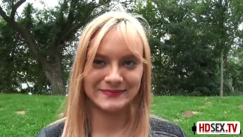 Blonde Beauty Shows Off Her Curves After a Park Stroll