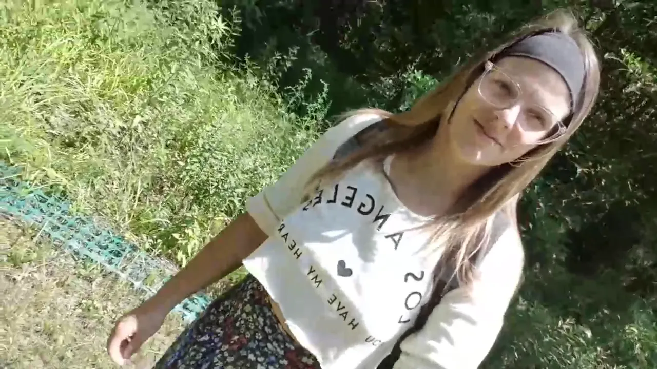 Lonely Woman Enjoys Outdoor Masturbation with Hairy Pussy