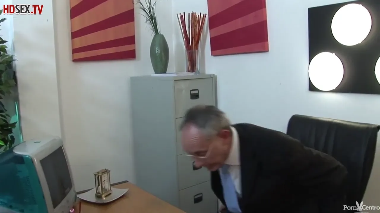Brunette in Stockings Engages in Office Anal Adventure