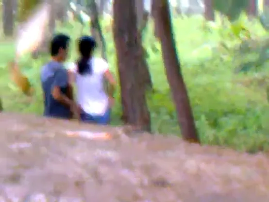 Passionate Indian Couple Makes Love in the Local Forest