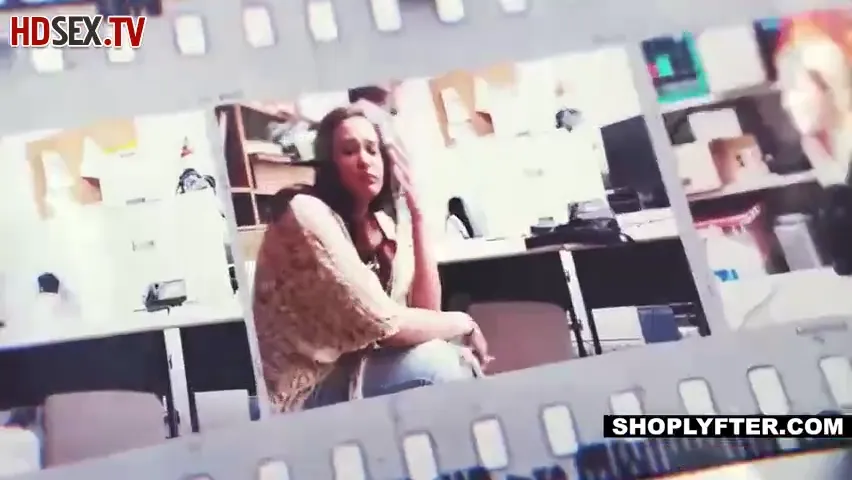 Sensual Latina Strips Down in the Office