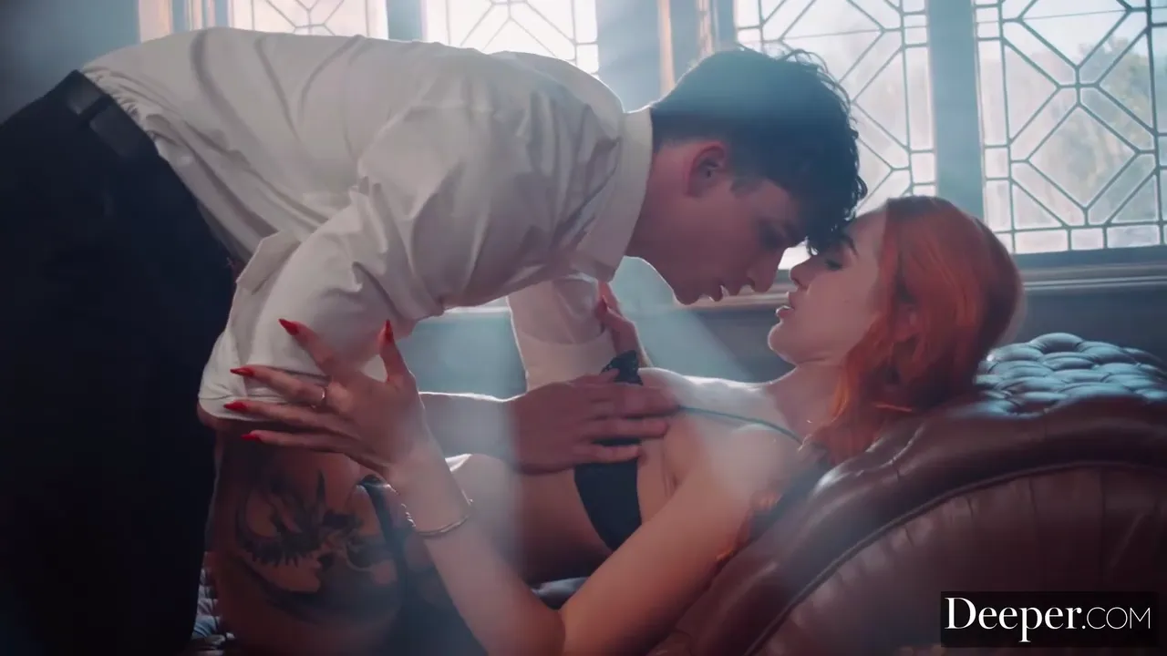 Sensual Redhead Enjoys Intimate Oral Pleasure