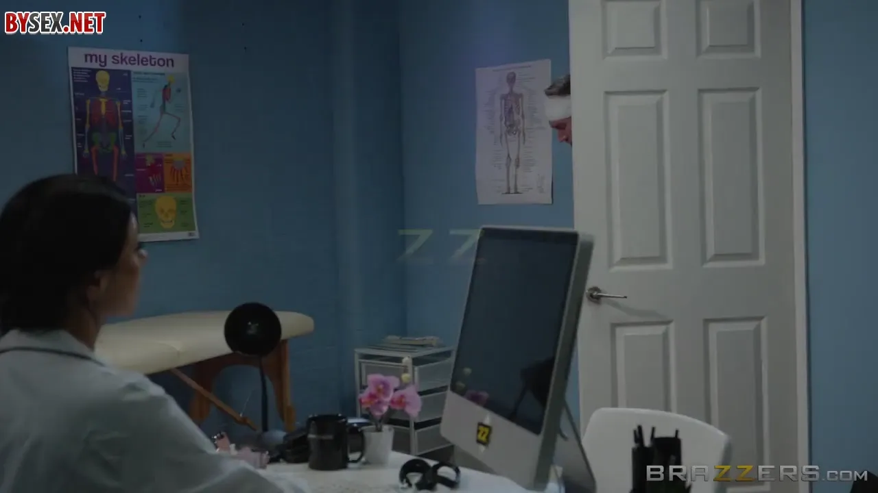 Busty Nurse Delivers Care in the Exam Room