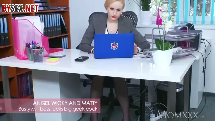 Blonde Department Head Introduces New Employee to the Team