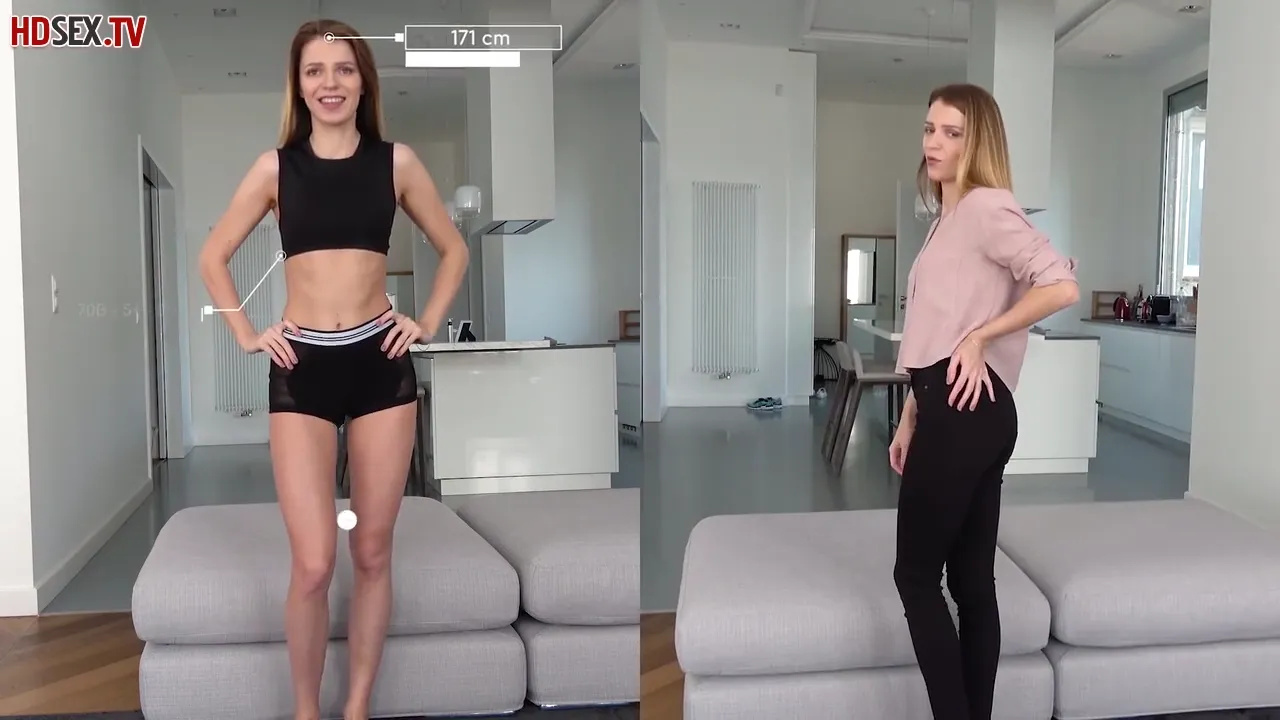 Slim Beauty Undresses at Casting Call and Engages in Intense Action