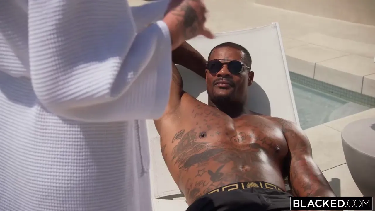 Intense Interracial Encounter: Dark-Haired Macho Pushes Blonde Beauty to New Heights