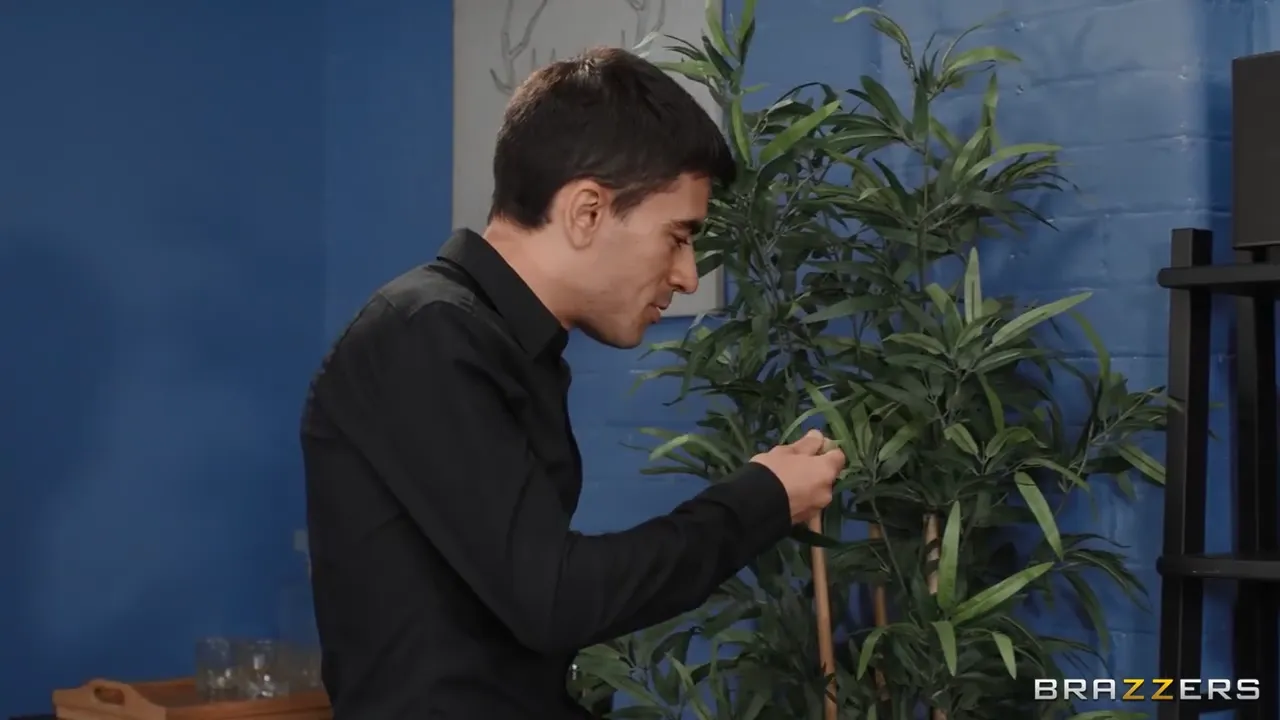 Seduction in the Office: Young Employee Tempted by Boss with Curves