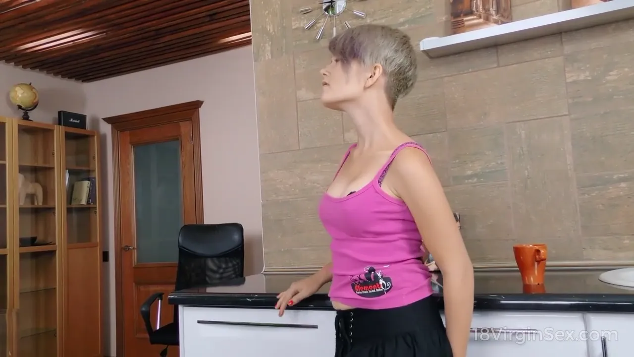 Blonde Beauty Enjoys Solo Pleasure in a Skirt Removal Session