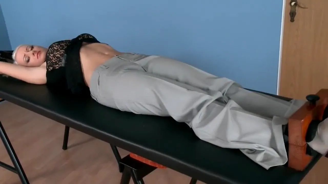 Czech Blonde gets tickling full